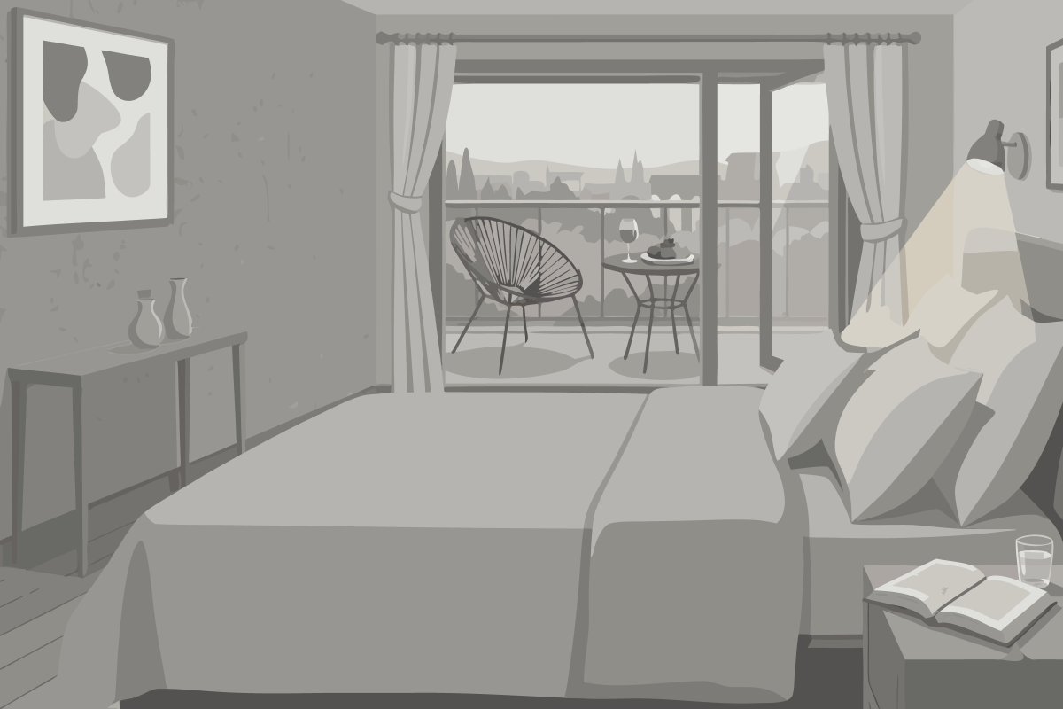 Classic Room with Balcony and Courtyard View